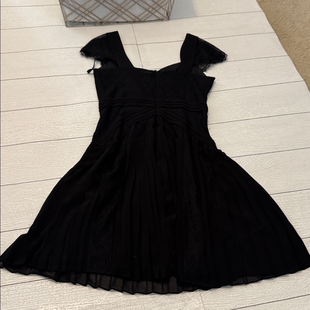 BCBGMAXAZRIA Black Lace & Pleated Mini Cocktail Dress
Sz4 | Elegant + Flattering - Picture 6 of 7